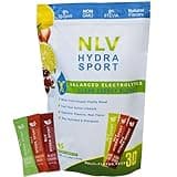 NLV Hydra Sport Balanced Electrolyte Clean Energy Blend & Powder | Monk Fruit Infused Electrolyte & Vitality Boost | Keto | Sugar-Free, Zero Stevia | All 8 B and C Vitamins | Multi Flavor Packets