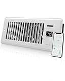Super Quiet Register Booster Fan for 4" x 10" Register Holes, Smart Register Vent with Dual Intelligent Thermostat and WIFI App Control, Heating Cooling AC Vent Fan (White)