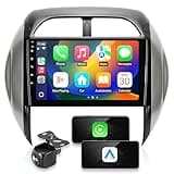 Crownyu for Toyota RAV4 Radio Compatible with Wirelessly Carplay Android Auto Upgrade Android Car Stereo Bluetooth Navigation Touchscreen GPS FM Multimedia Player Backup Camera Head Unit (2004-2005)
