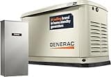 Generac Guardian 22kW Home Standby Generator with 200 Amp Transfer Switch, Durable All Aluminum, WiFi Enabled with G-Force Engine, Easy to Use, Whole House Power Backup, Smart Outage Solution - Bisque