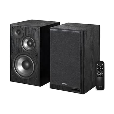 Edifier R2750DB MKII Powered Bookshelf Speakers, 144W 3-Way Active Studio Monitor with Sub Out, Hi-Res Audio, Bluetooth 6.0 with LDAC, HDMI/Optical/Coaxial for Turntable, PC, Home Audio - Black