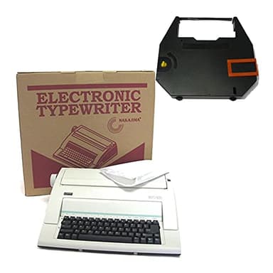 Nakajima WPT-150 Portable Electronic Typewriter Bundle with Correct Film Ribbon (2 Items)