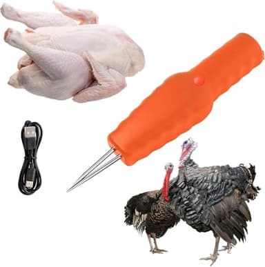 Zupixfer Chicken Defeathering Machine, Feather Remover | Electric Feather Remover Chicken/Duck/Goose Feather Remover Portable Poultry Defeathering Machine Orange Model