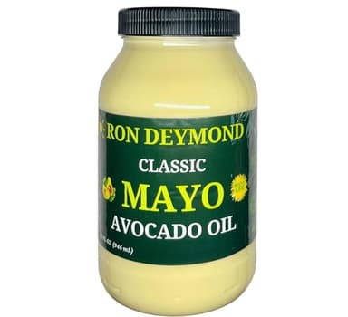 RON DEYMOND Avocado Oil-Based Classic Mayonnaise 32 oz, Keto Friendly, low Carb, Mayo for Sandwiches, Sauces, Dressings, Salads. Wraps & Burgers