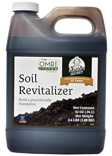 Farmer’s Secret Soil Revitalizer (32oz) - Organic (OMRI Listed) Beneficial Dirt Booster - Activated Humic Acid - Liquid Compost Soil Amendment