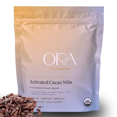 ORA Cacao Nibs, 4oz - Organic, Ethical, Regenerative, Heavy Metals Tested, Unsweetened