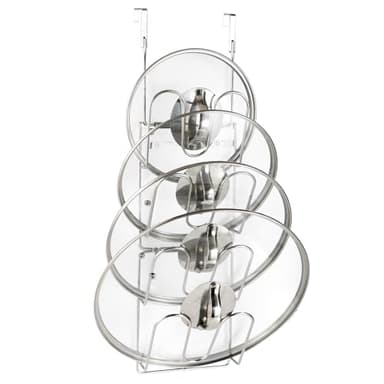 YQh The-Cabinet Pot Lid Organizer,Door Mounted Pot cover rack,Pot Lid Storage,Cabinet-Hanging Type Pot Lid Rack,304 stainless steel Pot cover support in kitchen, cabinet and food cabinet