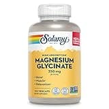 SOLARAY Magnesium Glycinate Capsules, Chelated Magnesium Bisglycinate w/BioPerine, Higher Absorption Magnesium Supplement - Bones, Muscles, Heart Support, Vegan (30 Servings, 120 VegCaps)