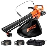 AIVOLT Cordless Leaf Blower Vacuum Mulcher 40V, 2pcs 4.0Ah Battery Powered Leaf Vacuum with 40L Bag, Battery and Charger Included, 160MPH Air Speed, Perfect for Lawn Care Yard Cleaning