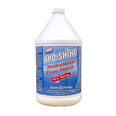 Quality Chemical Pro Shine High Solids Commercial Wet-Look Floor Finish Wax - High Shine Floor Cleaner, Future Floor Wax for VCT Tile Floors, Polish & Restorer - 128 oz (Pack of 1)