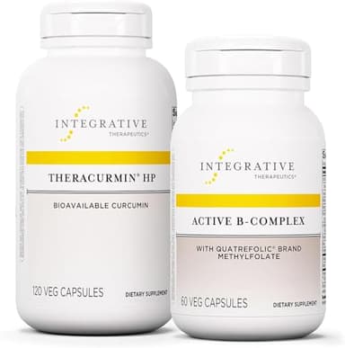 Integrative Therapeutics Bundle with Active B-Complex, 60 Capsules & Theracurmin HP, 120 Capsules - Active B-Complex to Support Energy Metabolism* - Theracurmin That's 27x More Bioavailable*