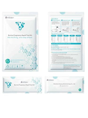 [10 Pack] Cow Pregnancy Test Kit: Rapid Pregnancy Tests for Bovine Complete kit - for Home/Small Farm Use