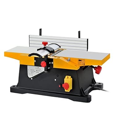 Small Woodworking Electric Bench Planer Machine 6 Inch Wood Jointer 1800W Woodworking Planer, for Wood and Bamboo