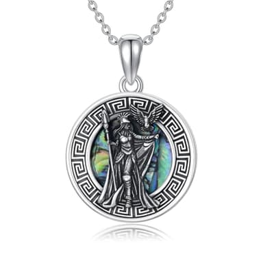 MISTBEE Athena Necklace 925 Sterling Silver Athena the Goddess of Wisdom Greek Mythology Pendant Jewelry for Women Men Gifts