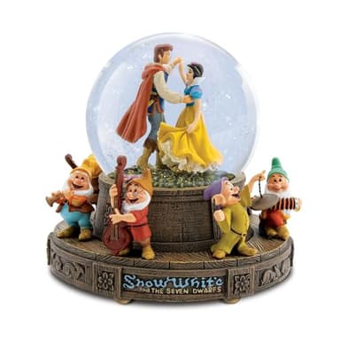 The Bradford Exchange Disney Snow White and Seven Dwarfs Musical Glitter Globe, Limited Edition Collectible, Bradford Exchange