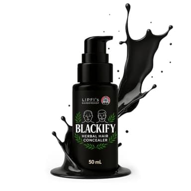 BLACKIFY – Herbal Hair Concealer for Thinning Hair and Bald Spots | Natural Long-Lasting Root Touch-Up Cream with Plant-Based Pigments | Vegan-Friendly Hair Filler for Men and Women