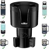 [Upgraded] Integral Ultimate Car Cup Holder Expander - Adjustable Base - Organizer & Expander for Vehicles - Compatible with Mugs, Yeti 14/24/36/46oz, Rambler, Hydro Flasks 32/40oz, 3.4"-4.0" Bottles