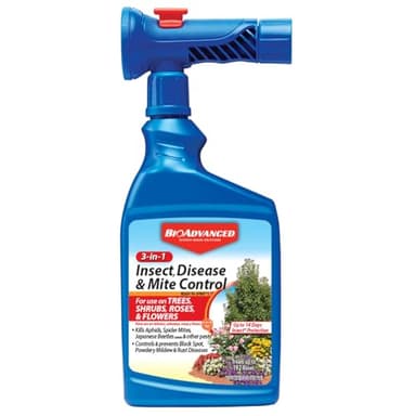 BioAdvanced 3-in-1 Insect and Mite Plant Bug Spray, Pest Control Ready-to-Spray 32 oz, Disease Control