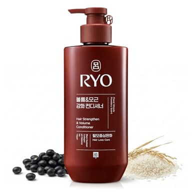 RYO Strengthen & Volume Conditioner with Korean Ginseng & Caffeine - Volumizing and Revitalizing for Fine Hair, Anti Loss Care, Strengthening hair roots, 16 Fl Oz.