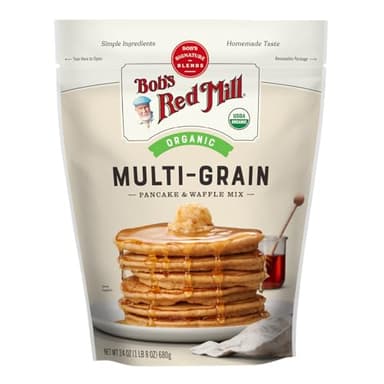 Bob's Red Mill Organic 7 Grain Pancake & Waffle Mix, 24oz (Pack of 1) - Organic, Whole Grain, Kosher