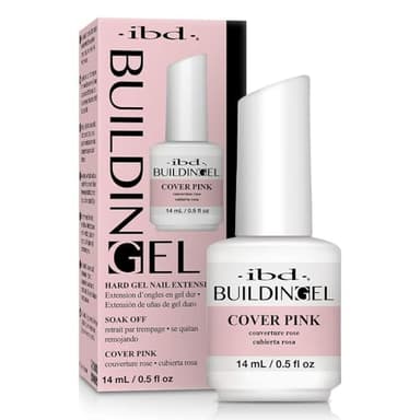 IBD Building Gel, Hard Gel Nail Extension, Cover Pink, 0.5 oz