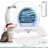 Self Cleaning Litter Box, 2025 Upgraded Automatic Cat Litter Box with Mat & Multiple Cleaning Tools, 68L+9L Large Capacity Cat Robot, Suitable for Multiple Cats, APP Control (Blue)