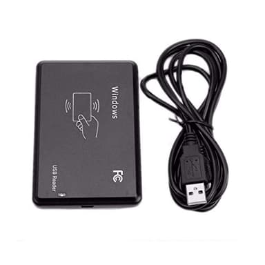 HiLetgo 125Khz EM4100 USB RFID ID Card Reader Swipe Card Reader Plug and Play with Cable First 10 Digit (Only Read 125kHz ID Card, Cannot Read IC Card. See Product Pictures)