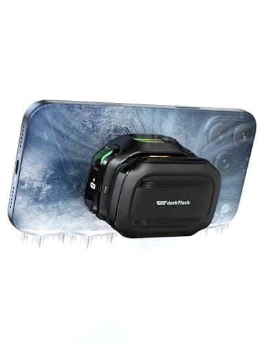 darkFlash Magnetic Cell Phone Cooler for Gaming, Portable Phone Cooling Fan with Rechargeable Battery, Phone Radiator with RGB Light, Compatible with iPhone/Samsung/Android/iPad/Tablet (DK-GT)