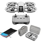 DJI Neo Mini Drone, Self Flying Drone that Follows You, Built-In Propeller Guard Bundle, Bundle with RC-N3 Remote Controller, Carrying Case and 20" Foldable Landing Pad (Standard + Remote)