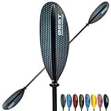 Best Marine and Outdoors Kayak Paddle, Carbon Fiber Shaft & Fiberglass Reinforced Polypropylene Blades, 220cm, 234cm, 250cm, Lightweight Kayak Paddles for Adults (Black Prism, 250 CM)