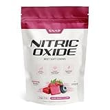Snap Supplements Nitric Oxide Beet Chews, Nitric Oxide Booster, Natural Energy, Organic Beetroot Powder and COQ10, Support Healthy Blood Flow and Blood Circulation, Sugar-Free, 60 Soft Chews