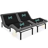 Best Choice Products Ergonomic Split King Size Adjustable Bed Frame, Electric Base w/Wireless Remote Control, Nightlight, Massager, 2 USB Ports