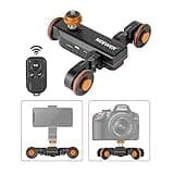 Neewer 3-Wheels Wireless Video Camera Dolly, 3-Speed Motorized Electric Track Rail Slider Dolly Car with Remote Control, Compatible with DSLR Camera, Camcorder, Gopro, iPhone, and Android Smartphone