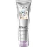 L'Oreal Paris EverPure Brightening and Nourishing Shampoo for Gray Hair, Sulfate-Free Vegan Formula with Peptides, 8.5 Fl Oz