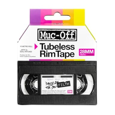 Muc-Off Tubeless Rim Tape, 28mm - Adhesive Bike Tire Liner, Tubeless Tape for MTB/Road/Gravel Bikes - Tubeless Kit including 10m Roll of Bike Tape