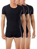 Underworks Mens Extreme Gynecomastia Chest Binder Girdle T-Shirt Large Black 3-Pack