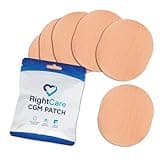 RightCare CGM Adhesive Patch Universal (25-Pack), Covered Oval, Tan, Made with Synthetic PRO Extreme KT Tape
