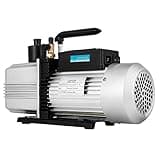 VEVOR Vacuum Pump 12CFM 1 HP Single Stage Air Conditioning Vacuum Pump 110V 5PA Ultimate Vacuum Refrigerant HVAC Air Tool Rotary Vane Vacuum Pump for Automobile Vacuum Evacuation