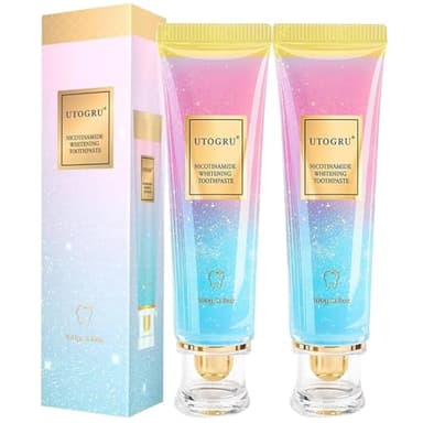 Niacinamide Whitening Toothpaste, Utogru Teeth Radiant Whitening Toothpaste - Enamel Care, Repair and Protect Teeth, Fresh Breath (2Pcs