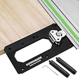 GOINGMAKE Large Track Saw Square with Positioning Rod and Edge Support,Track Saw Guide Rail Square,90 Degree Right Angle Guide Compatible with Festool,Makita,Milwaukee for Woodworking Cuts