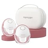 Momcozy Breast Pump Hands Free Mobile Style | M6, Wearable Breastfeeding Pump Ideal Rhythm for More Milk, DoubleFit Flange More Fit & Discreet with 3 Modes & 9 Levels, 24mm - 2 Pack Cozy Red