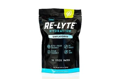 REDMOND Re-Lyte Hydration Electrolyte Powder Mix (Unflavored), 30 Stick Packs