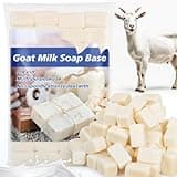 430G Goat Milk Soap-Base - Natural Pre-Cut Cubes Melt and Pour Base Moisturizing for Soapmaking Organic,Vegetable Ingredients Goat Milk Homemade Soap Making Supplies for Adult Soapmaker