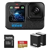 GoPro HERO12 Black 4K Camera with Hypersmooth Stabilization, and Waterproof Ultra-Rugged Design, Bundle with Extra Enduro Rechargeable Li-Ion Battery and SanDisk 128GB Extreme Memory Card