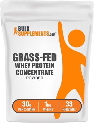 Bulksupplements Grass-Fed Whey Protein Isolate Powder (1 Kilogram)