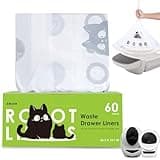 Cat Litter Box Robot 4 and 3 Waste Bags, 60 Pack Automatic Litter Box Bags, Thick Heavy Duty Cat Litter Box Liner Bags
