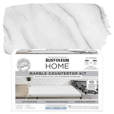 Rust-Oleum 384964 Home Marble Countertop Coating Kit, 72 fl oz, White