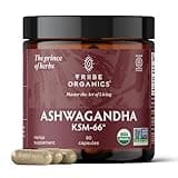 TRIBE ORGANICS Ashwagandha KSM 66 Pure Organic Root Powder Extract Ayurvedic Supplement - Focus Mood Support Increase Energy Strength 600mg of Natural KSM66 for Superior Absorption - 90 Capsules