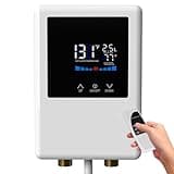 Tankless Water Heater Electric 110 V 5500W, Instant Hot Water Heater Under Sink, On Demand For Point Of Use for Bathroom and Faucet with Remote Control & LCD Touch Screen, Space-Saving (White)