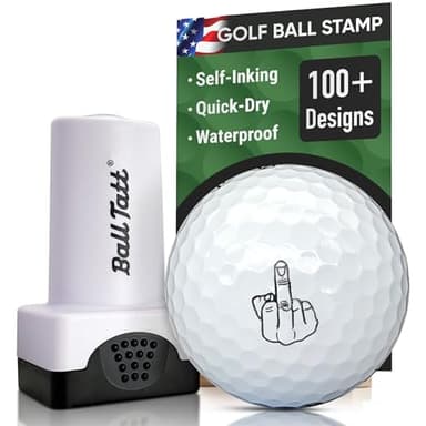 Ball Tatt - Finger Golf Ball Stamp, Golf Ball Stamper, Self-Inking Golf Ball Stamp Markers, Reusable Golf Ball Marking Tool to Identify Golf Balls, Golfer Gift Golfing Accessories…